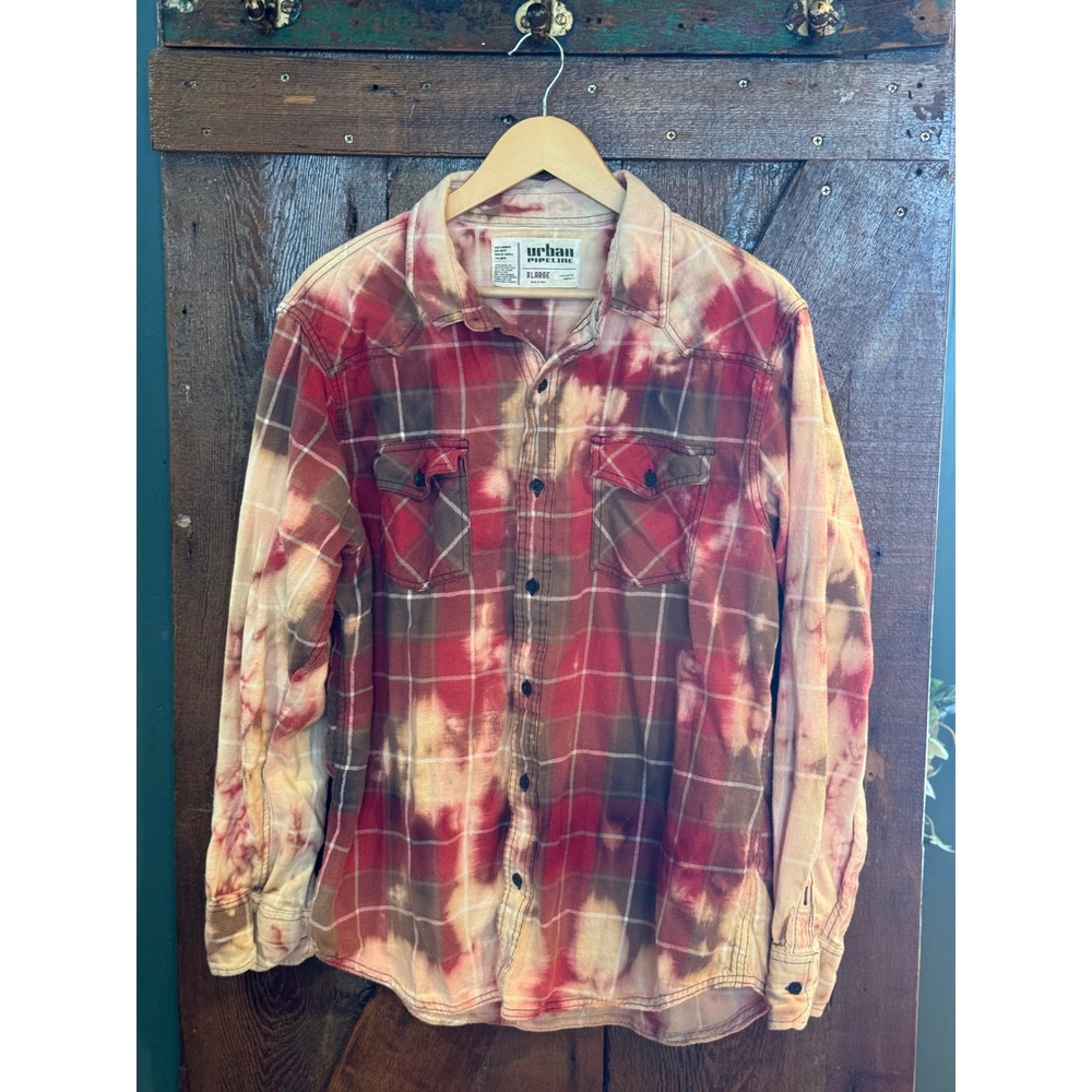 XL Urban Pipeline Flannel | Holding It Together Art Patch | One-of-One - Picture 5 of 7